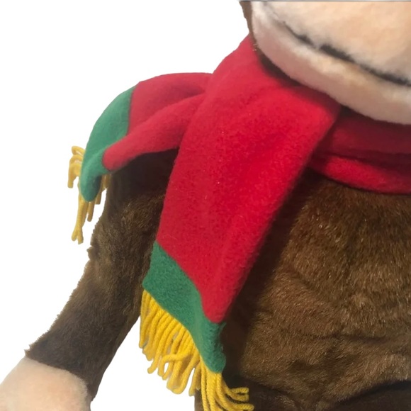 Vintage Curious George Soft Plush Monkey Large 24" Winter Hat & Scarf - Picture 9 of 16